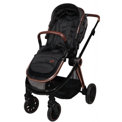 Ding Fenix Kinderwagen Schwarz mit Gold